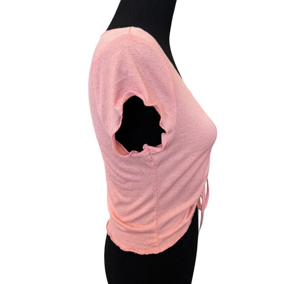 New ~ ABOUND , NORDSTROM  ~. Ruched Drawstring Crop Top Size M - Picture 3 of 5